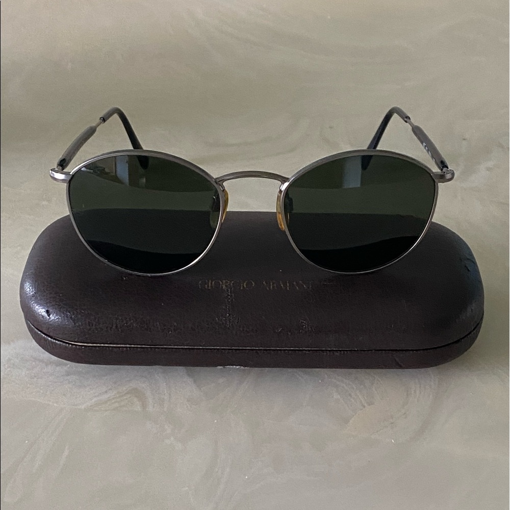 COPY - Vintage Giorgio Armani Round Sunglasses. Circa 1987.